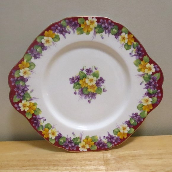 Paragon Other - Paragon Spring Melody Cake Serving Plate Double Warrant Fine Bone China England